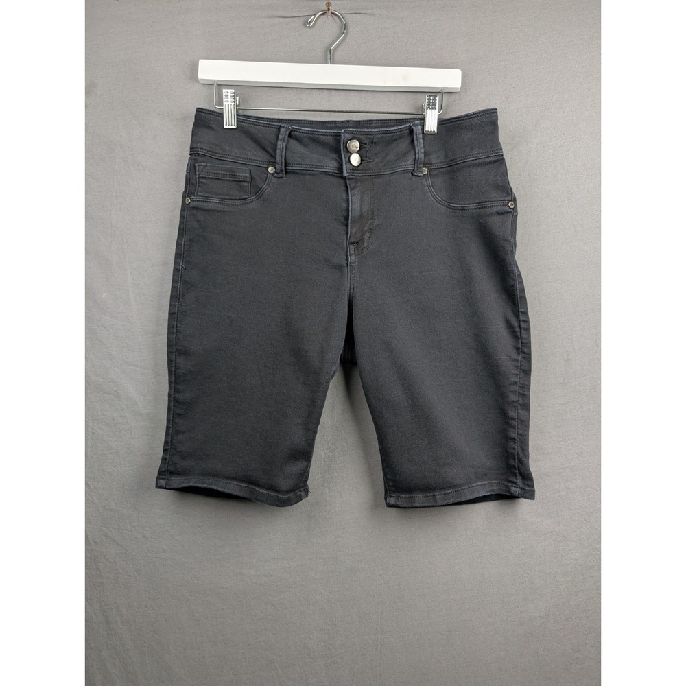 1822 Denim Womens Black Bermuda Shorts Size‎ 16 Casual Stretch